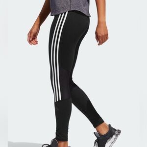 Adidas Black Tights with White Accents Size Small